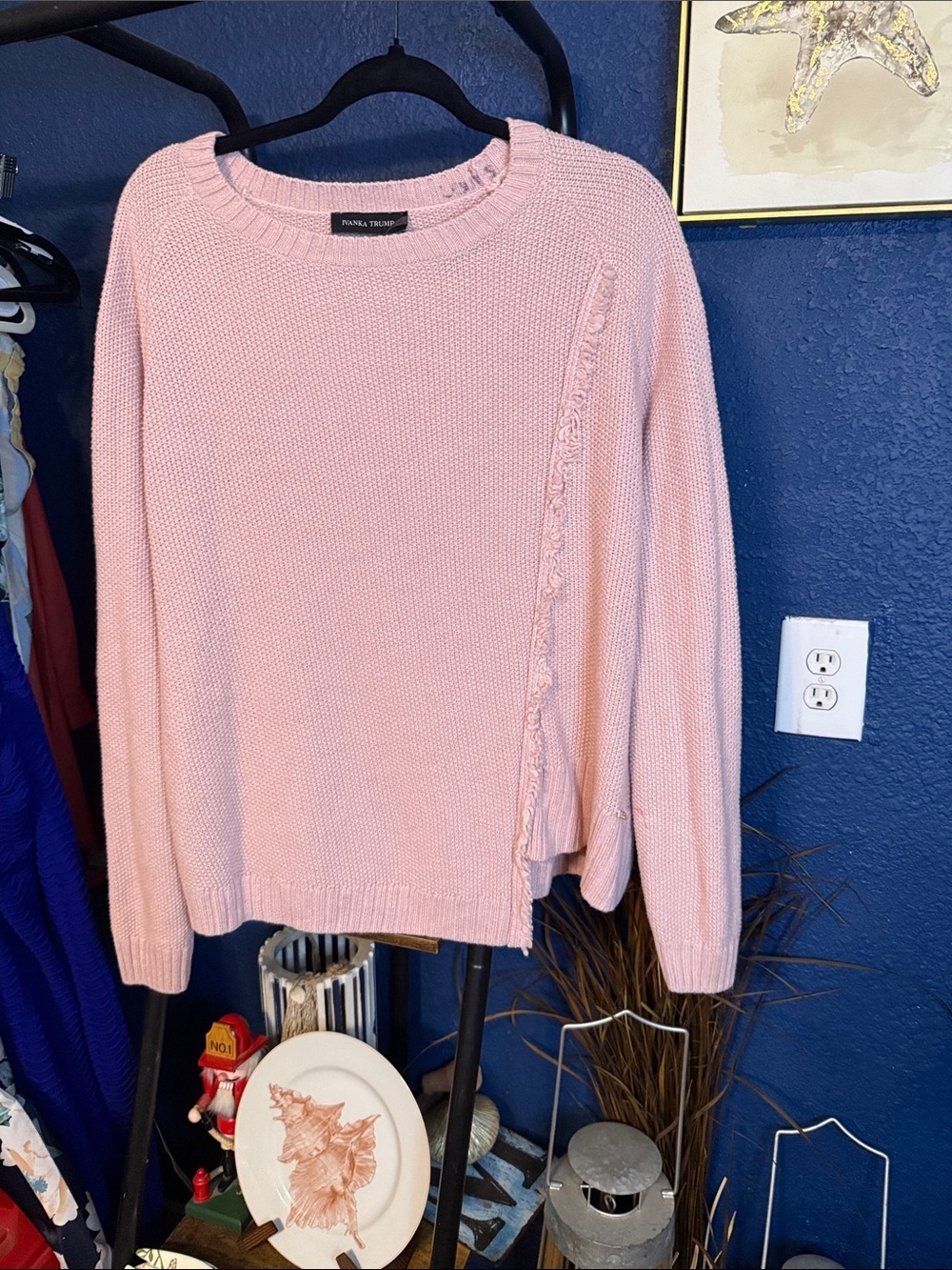 Ivanka Trump Dusty Pink Crewneck Sweater
